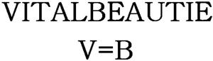 VITALBEAUTIE V=B - לוגו סימן מסחר רשום
