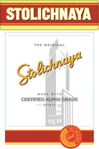 STOLICHNAYA THE ORIGINAL Stolichnaya MADE WITH CERTIFIED ALPHA GRADE SPIRIT - לוגו סימן מסחר רשום