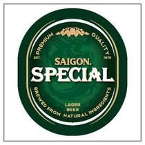 PREMIUM QUALITY EST. 1875 SAIGON SPECIAL LAGER BEER BREWED FROM NATURAL INGREDIENTS - לוגו סימן מסחר רשום