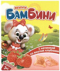 Мини бамбини, с начинкой со вкусом клубники, 2 игры внутри. - לוגו סימן מסחר