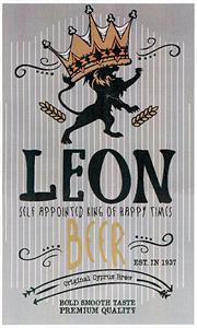 LEON SELF APPOINTED KING OF HAPPY TIMES BEER EST. IN 1937 Original Cyprus Brew BOLD SMOOTH TASTE PREMIUM QUALITY - לוגו סימן מסחר רשום