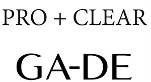 PRO + CLEAR GA-DE - לוגו סימן מסחר רשום