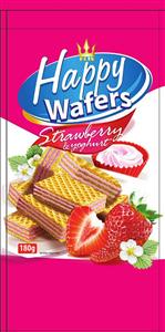FLIS Happy Wafers Strawberry & yoghurt 180g - לוגו סימן מסחר רשום