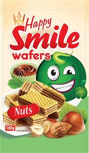 FLIS Happy Smile wafers Nuts 180g - לוגו סימן מסחר רשום