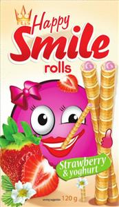 FLIS Happy Smile rolls Strawberry & yoghurt 120 g - לוגו סימן מסחר רשום