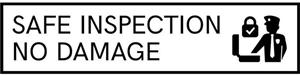 SAFE INSPECTION NO DAMAGE - לוגו סימן מסחר רשום