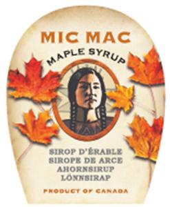 MIC MAC MAPLE SYRUP SIROP D'ÉRABLE SIROPE DE ARCE AHORNSIRUP LÖNNSIRAP PRODUCT OF CANADA - לוגו סימן מסחר רשום