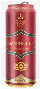 Premium Lager Beer Original recipe MANCHESTER Premium Lager Alc 5% Vol - לוגו סימן מסחר