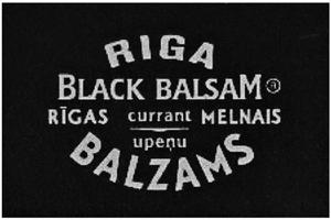 RIGA BLACK BALSAM RlGAS currant MELNAIS upenu BALZAMS - לוגו סימן מסחר רשום