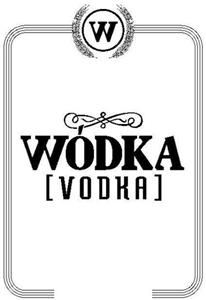 W WODKA VODKA - לוגו סימן מסחר רשום