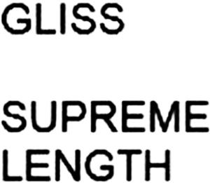 GLISS SUPREME LENGTH - לוגו סימן מסחר רשום