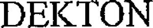 DEKTON - לוגו סימן מסחר רשום