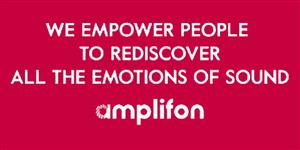 WE EMPOWER PEOPLE TO REDISCOVER ALL THE EMOTIONS OF SOUND amplifon - לוגו סימן מסחר רשום