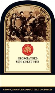 GEORGIAN RED SEMI-SWEET WINE GROWN, PRODUCED AND BOTTLED IN GEORGIA - לוגו סימן מסחר רשום
