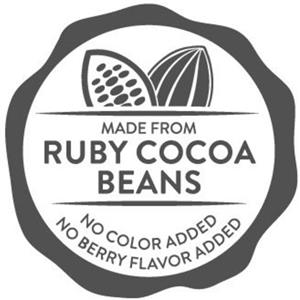 MADE FROM RUBY COCOA BEANS NO COLOR ADDED NO BERRY FLAVOR ADDED - לוגו סימן מסחר רשום
