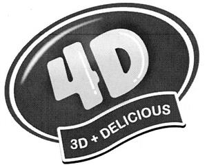 4D 3D + DELICIOUS - לוגו סימן מסחר רשום