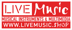 LIVE Music MUSICAL INSTRUMENTS & MULTIMEDIA WWW.LIVEMUSIC.SHOP - לוגו סימן מסחר