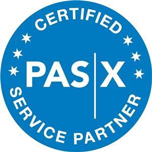 certified PAS X service partner - לוגו סימן מסחר רשום
