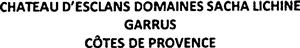 CHATEAU D'ESCLANS DOMAINES SACHA LICHINE GARRUS CÔTES DE PROVENCE - לוגו סימן מסחר