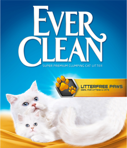 EVER CLEAN SUPER PREMIUM CLUMPING CAT LITTER LITTERFREE PAWS IDEAL FOR KITTENS & CATS - לוגו סימן מסחר רשום