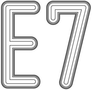 E7 - לוגו סימן מסחר רשום