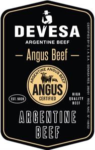 DEVESA ARGENTINE BEEF Angus Beef ARGENTINE ANGUS BEEF ANGUS CERTIFIED HIGT QUALITY BEEF - לוגו סימן מסחר רשום