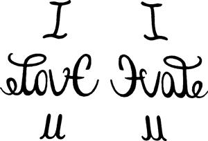 I Love u I hate u - לוגו סימן מסחר