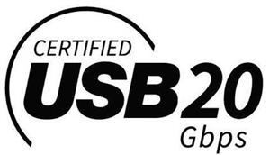 CERTIFIED USB 20 GBPS - לוגו סימן מסחר