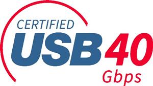 CERTIFIED USB 40 Gbps - לוגו סימן מסחר רשום