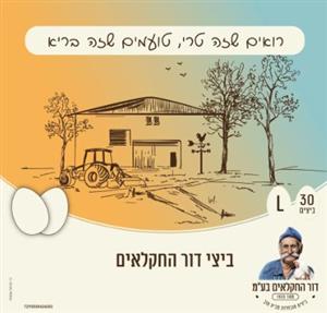 ביצי דור החקלאים רואים שזה טרי, טועמים שזה בריא 30 ביצים - לוגו סימן מסחר