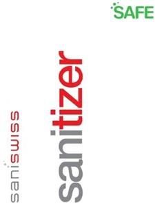 saniswiss sanitizer SAFE - לוגו סימן מסחר רשום