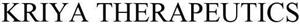 KRIYA THERAPEUTICS - לוגו סימן מסחר רשום
