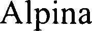 Alpina - לוגו סימן מסחר רשום