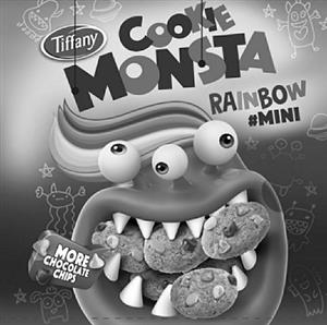 TIFFANY COOKIE MONSTA RAINBOW #MINI MORE CHOCOLATE CHIPS - לוגו סימן מסחר רשום