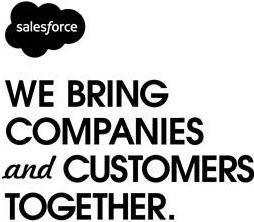 WE BRING COMPANIES AND CUSTOMERS TOGETHER salesforce - לוגו סימן מסחר רשום