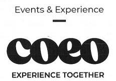 coeo - Events & experience  experience together - לוגו סימן מסחר רשום