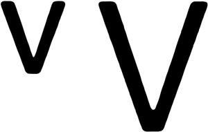 v V - לוגו סימן מסחר רשום