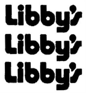 LIBBY'S LIBBY'S LIBBY'S - לוגו סימן מסחר רשום