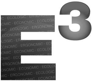 E 3 ECONOMIC ECOLOGIC ERGONOMIC - לוגו סימן מסחר רשום