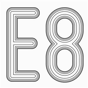 E 8 - לוגו סימן מסחר רשום