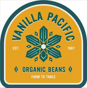 vanilla pacific organic beans farm to table est. 1987 - לוגו סימן מסחר
