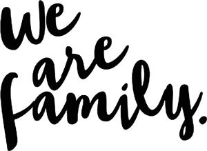we are family. - לוגו סימן מסחר רשום