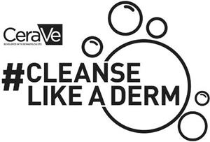 CeraVe DEVELOPPED WITH DERMATOLOGISTS #CLEANSE LIKE A DERM - לוגו סימן מסחר רשום