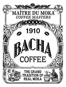 MAÎTRE DU MOKA COFFEE MASTERS 1910 BACHA COFFEE THE GRAND TRADITION OF REAL MOKA - לוגו סימן מסחר רשום