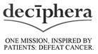 deciphera ONE MISSION, INSPIRED BY PATIENTS: DEFEAT CANCER - לוגו סימן מסחר