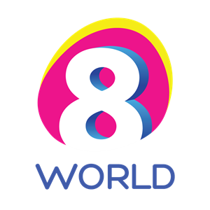 world 8 - לוגו סימן מסחר רשום
