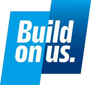 Build on us. - לוגו סימן מסחר רשום