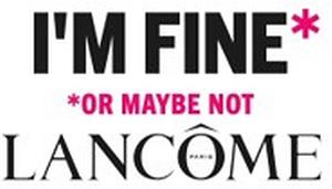 I'M FINE OR MAYBE NOT LANCÔME - לוגו סימן מסחר רשום