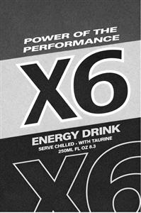 POWER OF THE PERFORMANCE X6 ENERGY DRINK SERVE CHILLD - WITH TAURINE 250ML FL OZ 8.3 - לוגו סימן מסחר