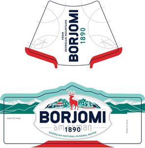 FROM GEORGIAN MOUNTAINS - BORJOMI 1890 - GEORGIAN NATURAL MINERAL WATER - לוגו סימן מסחר